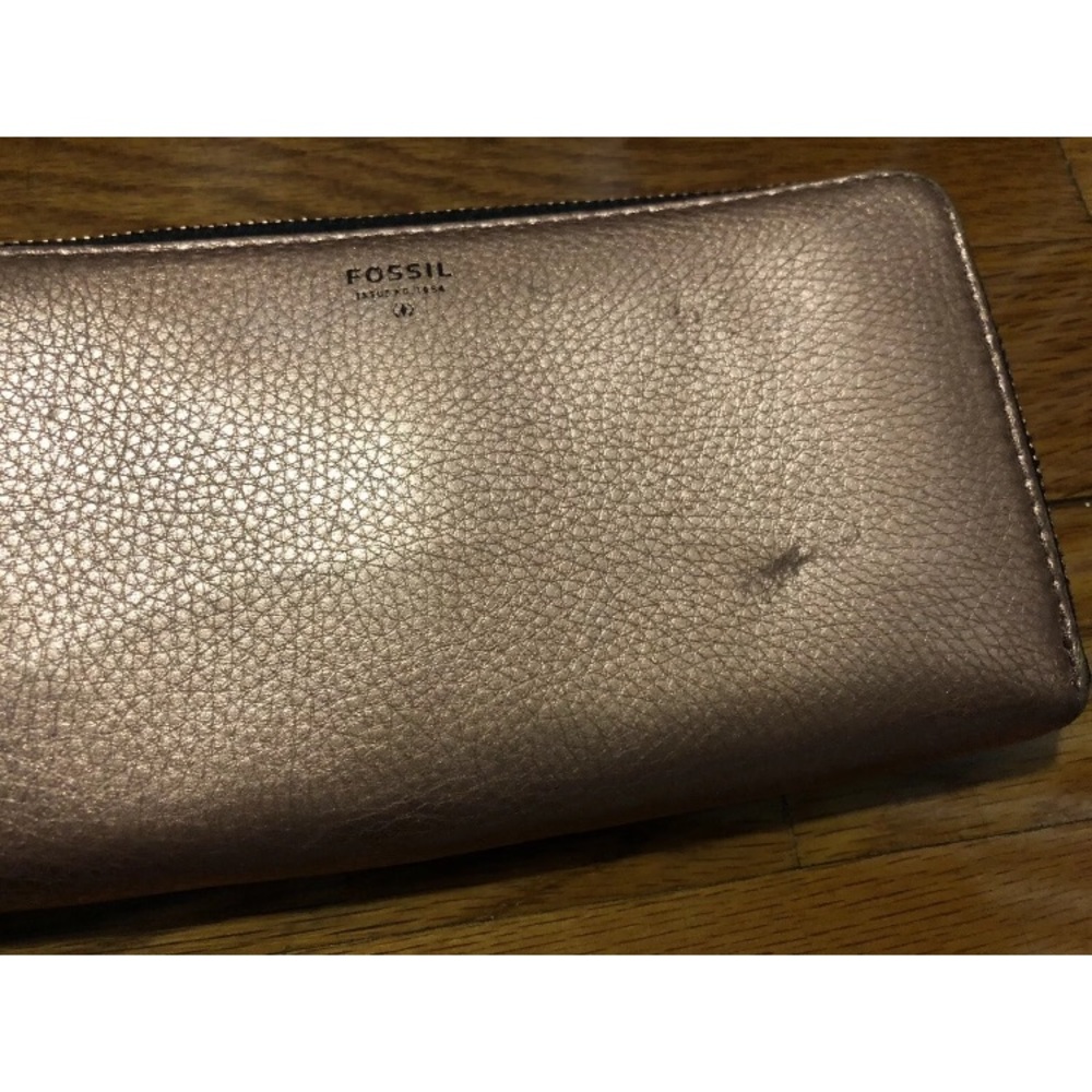 Fossil leather wallet checkbook clutch card holder - Picture 4 of 8
